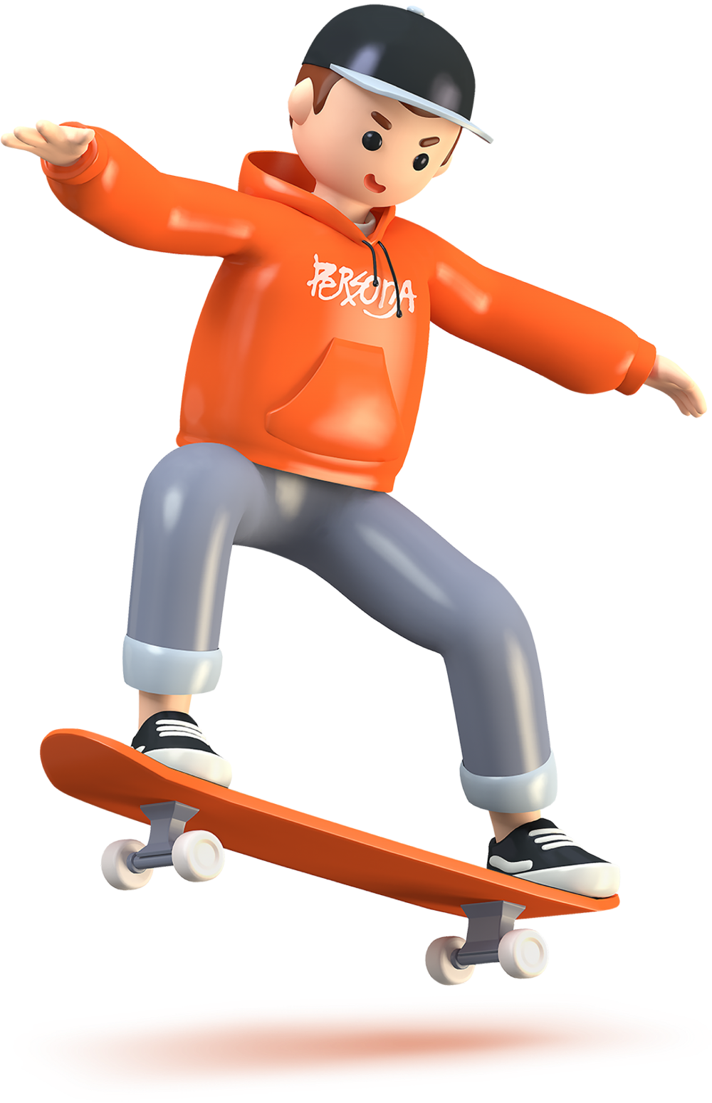 Teen skateboarder